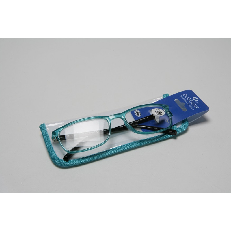 Lesehilfe LIGHTLINE einzeln, 6977-13 hellblau +1,5 inkl. Täschchen