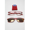 Lesehilfe CLIP-ME einzeln, 6973-01 rot +1,0 inkl. Filzetui + Sonnenclip