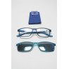 Lesehilfe CLIP-ME einzeln, 6973-15 royalblau +1,0 inkl. Filzetui + Sonnenclip